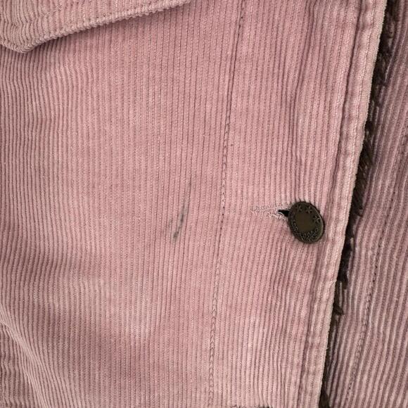 Vintage 90s y2k coat pink corduroy bomber small S fall winter casual outdoor - Picture 5 of 5